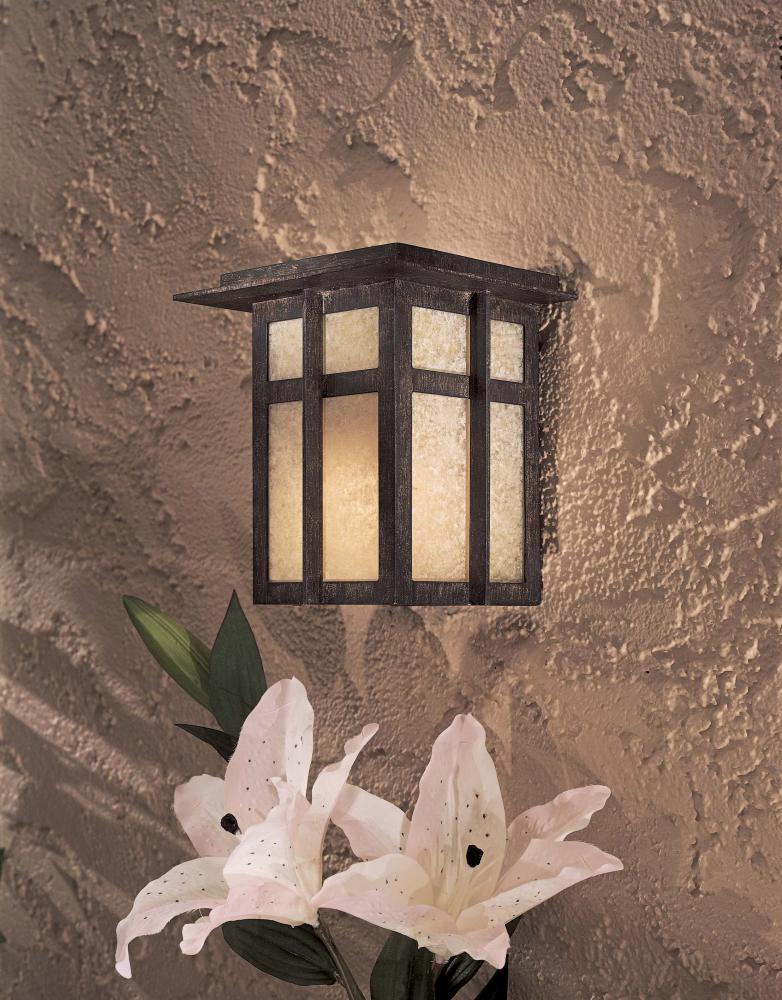 One Light Bronze Wall Lantern