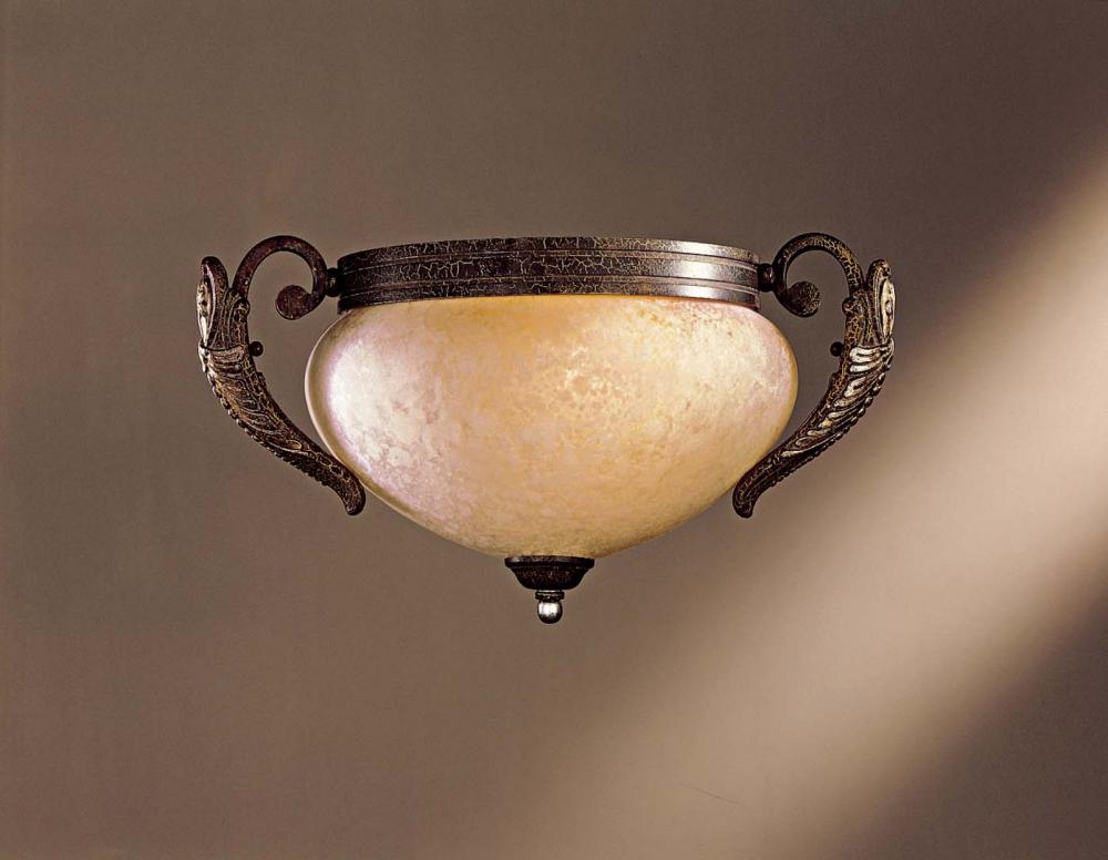 One Light Bronze Wall Light