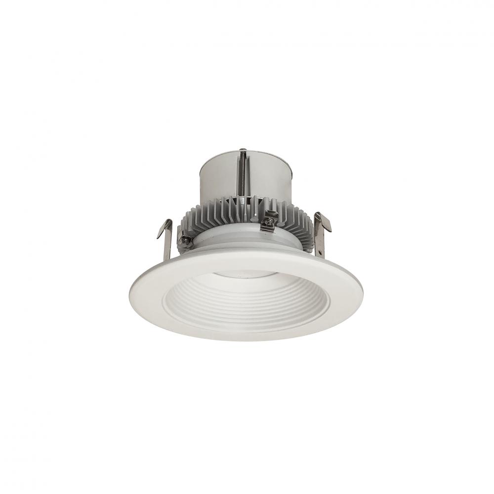 4" Cobalt Click Round Retrofit Baffle, 900lm / 12W, Comfort Dim, Matte Powder White Baffle /