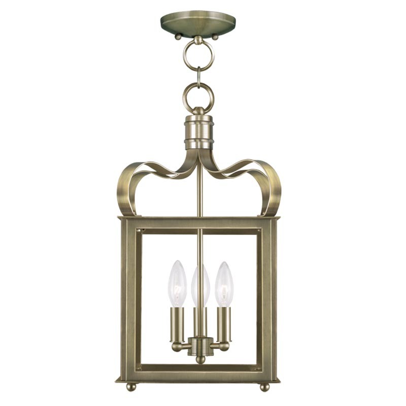 3 Light AB Chain Hang/Ceiling Mount