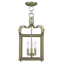 Livex Lighting 4313-01 - 3 Light AB Chain Hang/Ceiling Mount