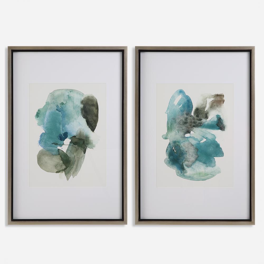 Uttermost Blueprints Framed Prints, S/2