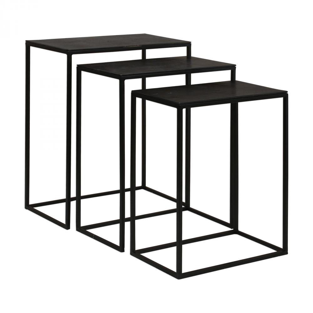Uttermost Coreene Nesting Tables, Black, S/3