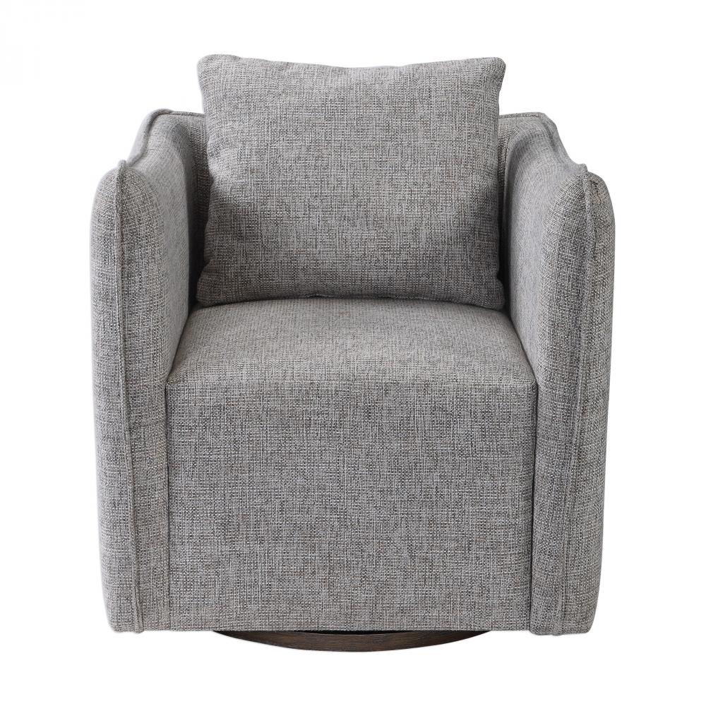Uttermost Corben Swivel Chair, Stone
