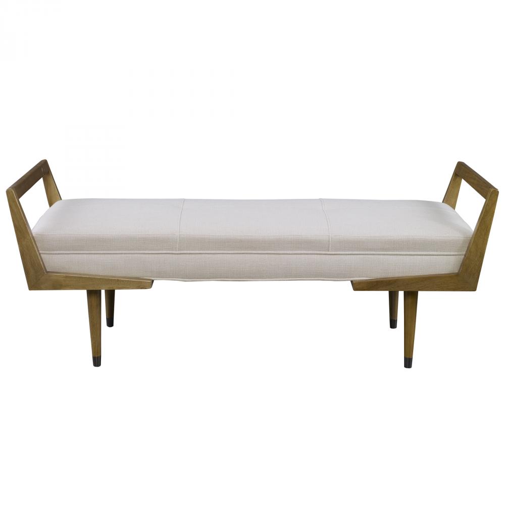 Uttermost Waylon Bench, Ivory