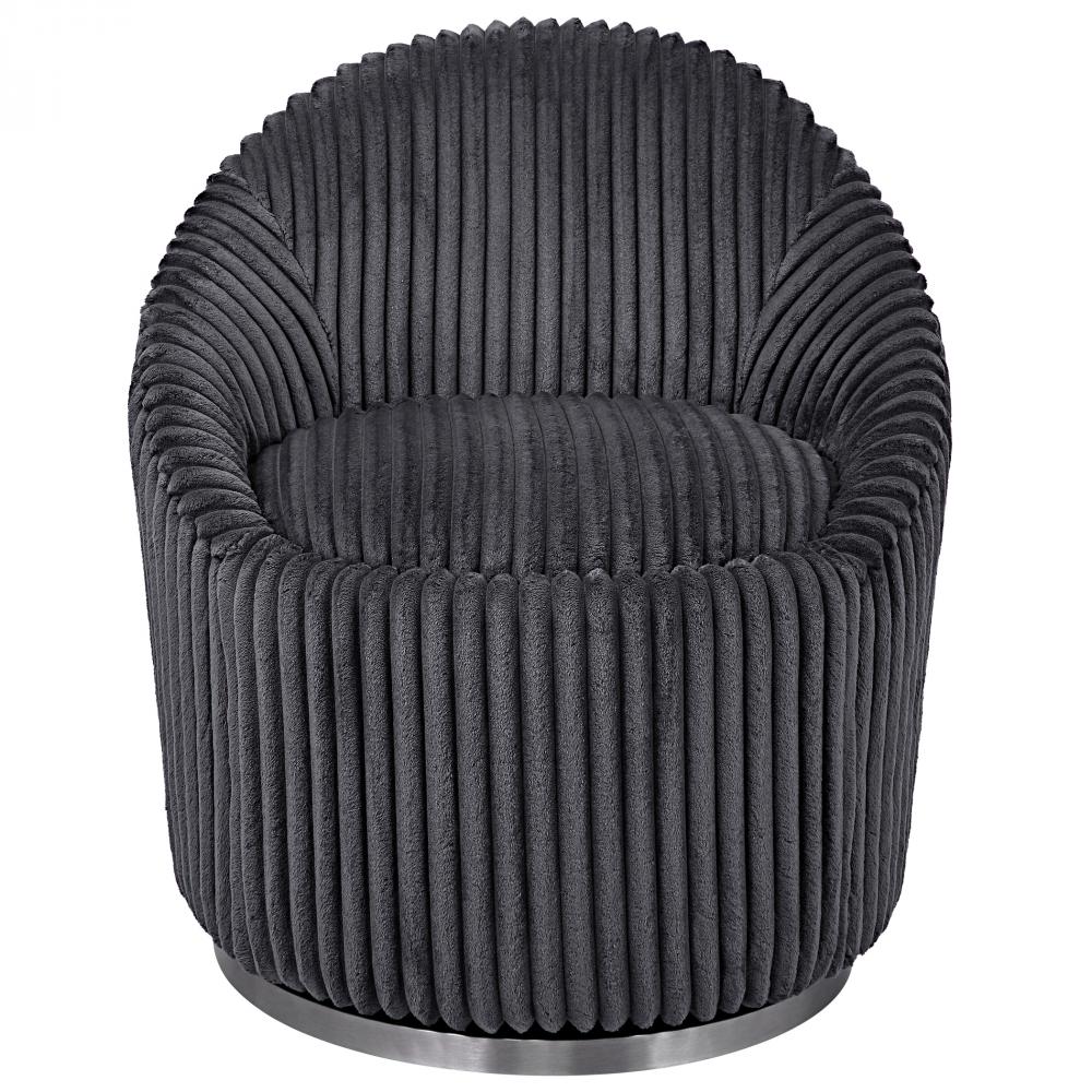 Uttermost Crue Swivel Chair, Gunmetal