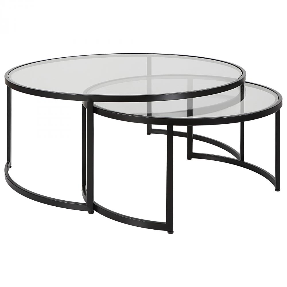 Uttermost Rhea Nesting Coffee Tables, Black, S/2