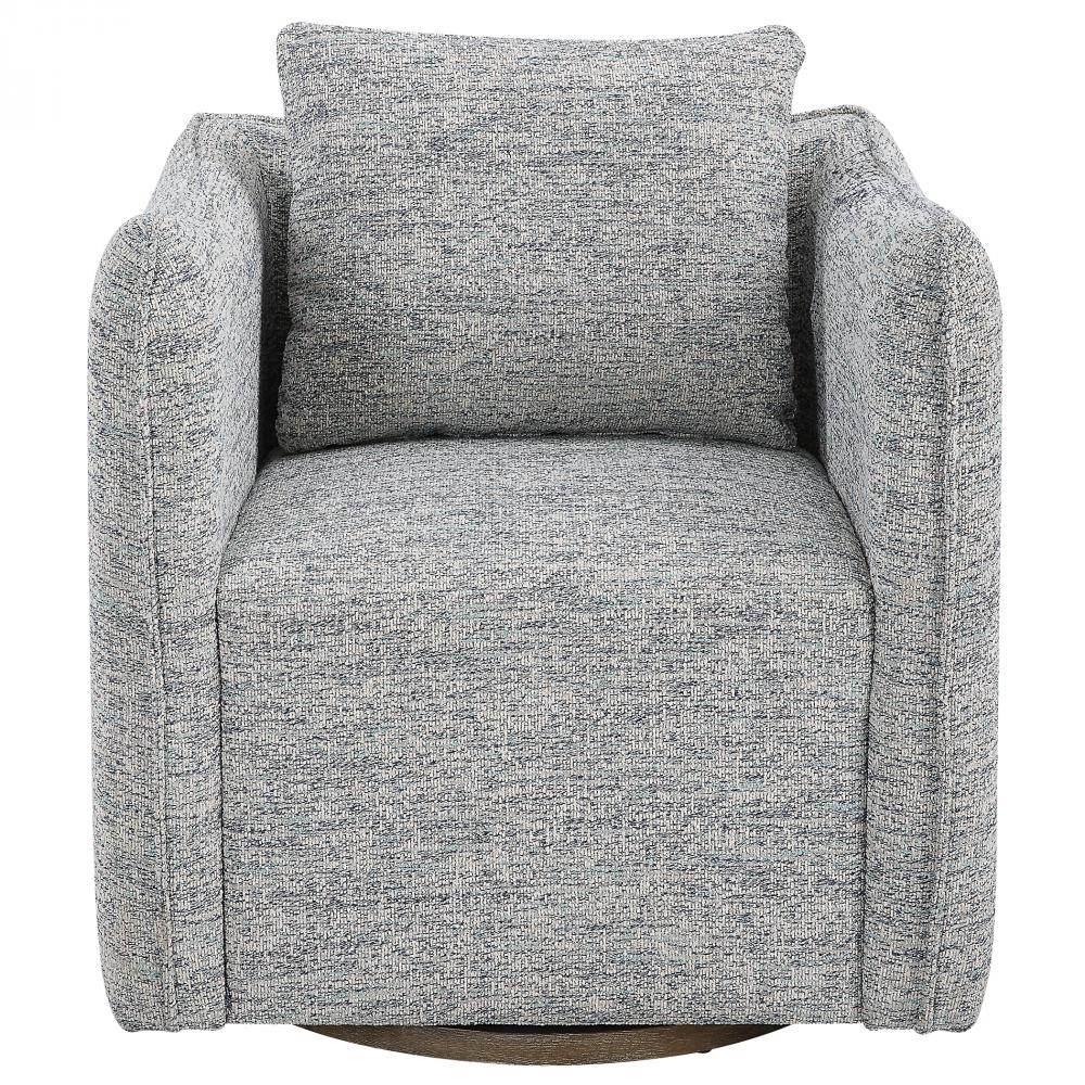 Uttermost Corben Swivel Chair, Blue