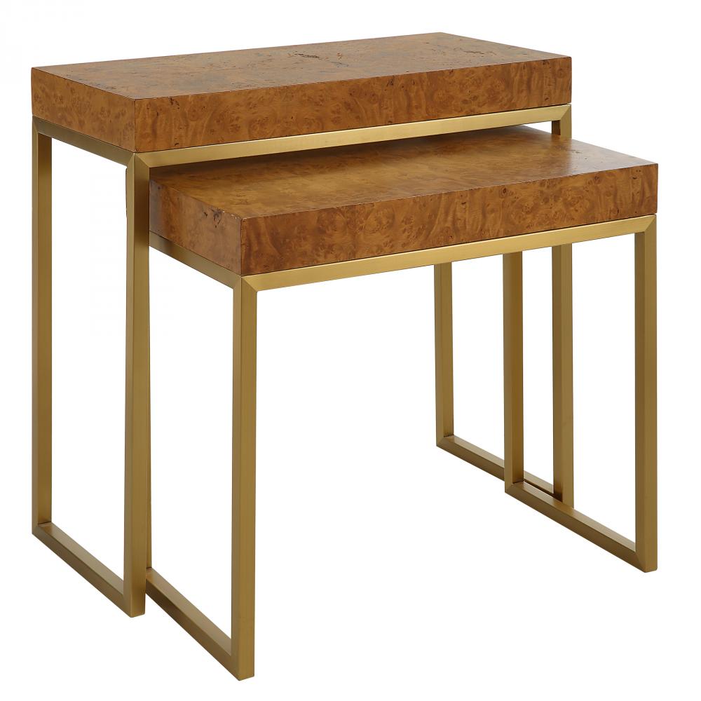 Uttermost Burl-esque Nesting Tables, S/2