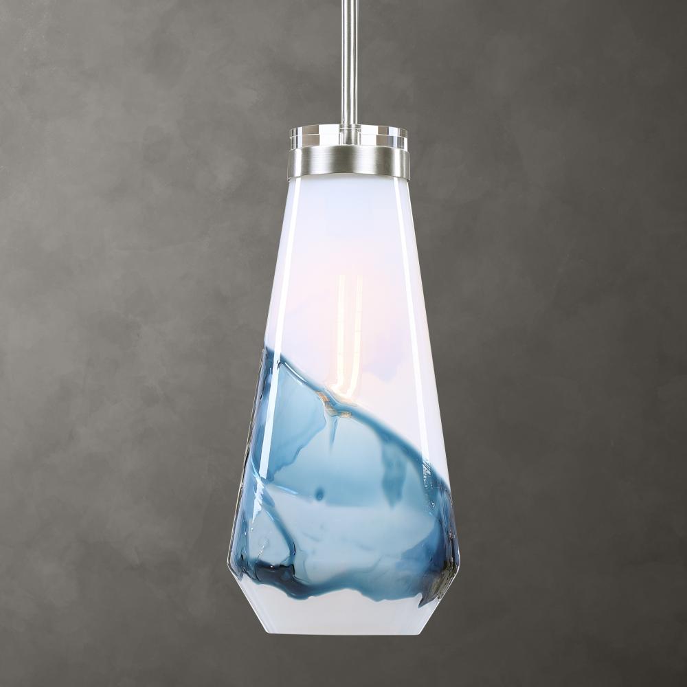 Uttermost Windswept Blue & White, 1 Lt  Mini Pendant