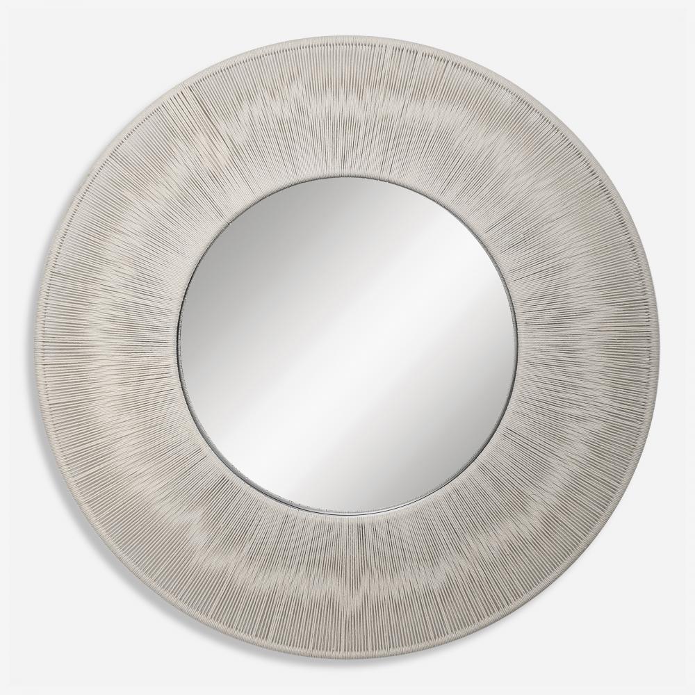Uttermost Sailor's Knot Round Mirror, White
