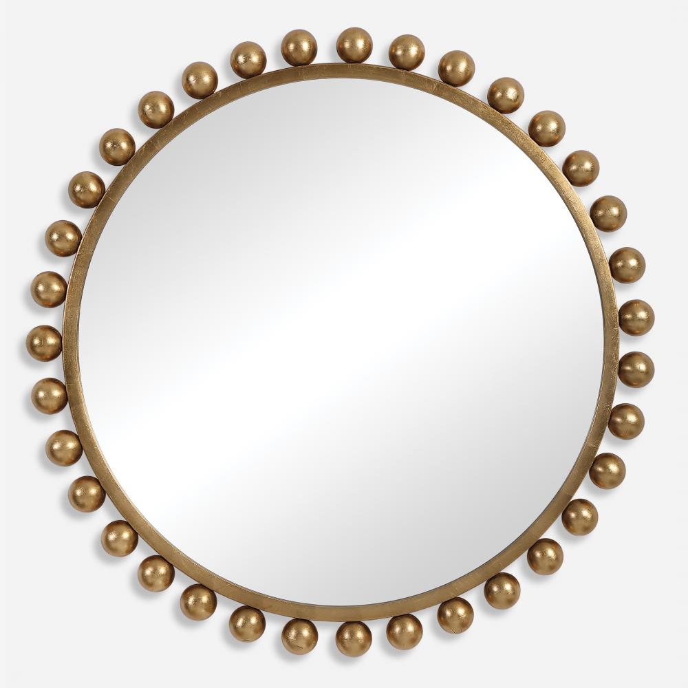Uttermost Cyra Round Mirror, Gold