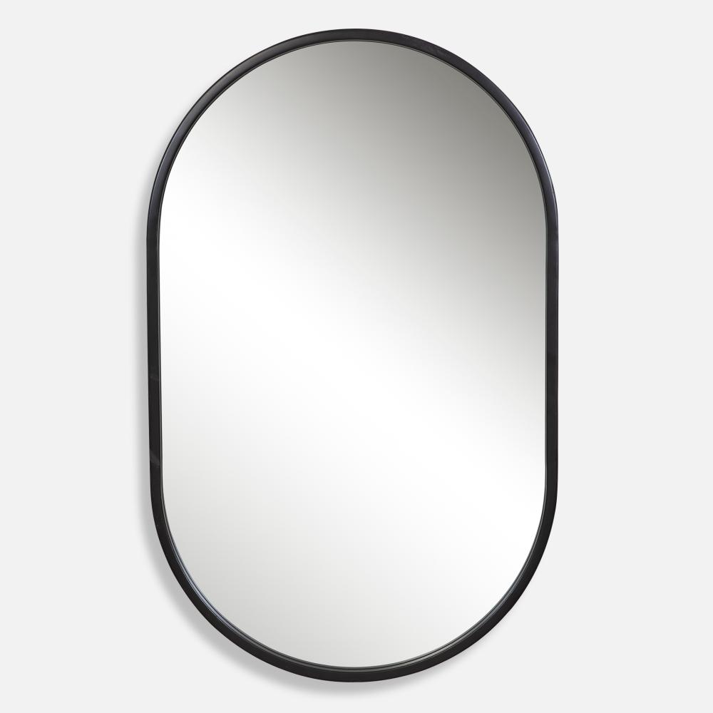 Uttermost Varina Oval Mirror, Black