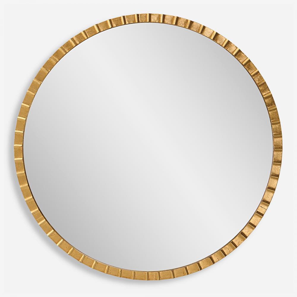 Uttermost Dandridge Round Mirror, Gold