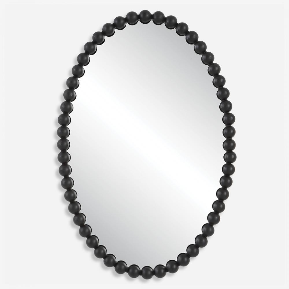Uttermost Serna Oval Mirror, Black