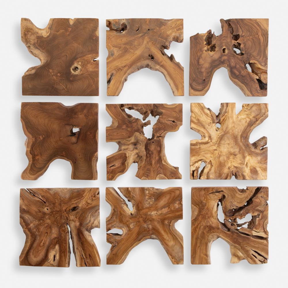 Uttermost Talia Wood Wall Decor, S/9