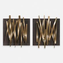 Uttermost 04382 - Uttermost Crosshatch Metal Wall Decor, S/2