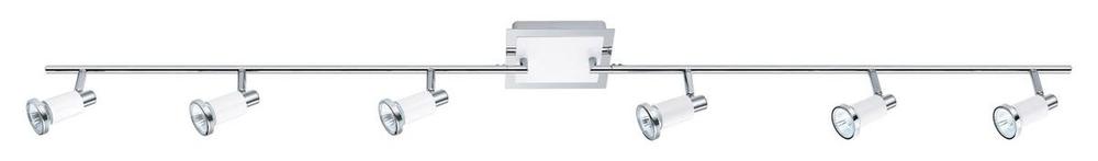 4 LT Track Light w/ Glossy White & Chrome Finish & Adjustable Lamp Heads