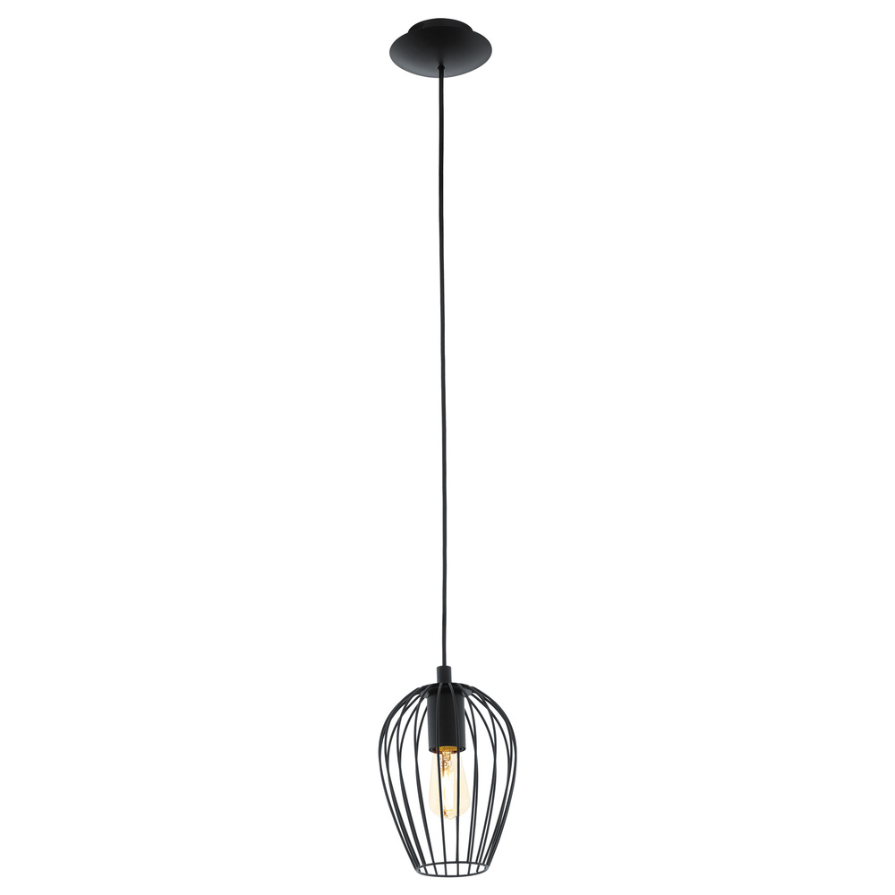 1 LT Pendant w/ a Black Finish &  Black Metal Shade