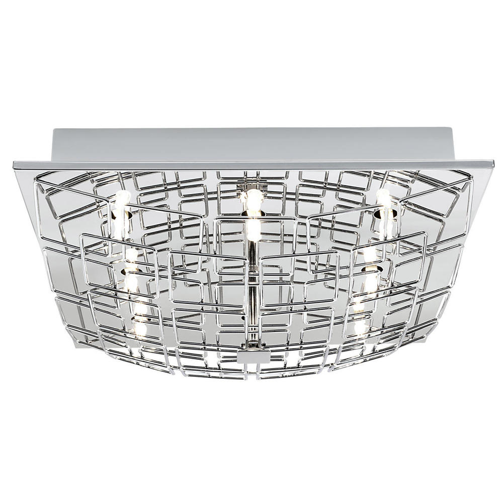 8 LT Square Ceiling Light w/ Chrome Finish