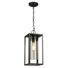 Eglo 202898A - 1 LT Outdoor Pendant w/ Oil Rubbed Bronze Finish & Clear Glass Shade