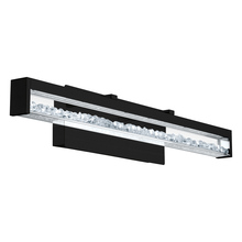Eglo 204257A - 1 LT Integrated LED Bath/Vanity Light w/ Black Finish & Clear Glass w/ Clear Stones