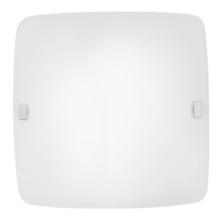 Eglo 83242A - 1 LT Square Ceiling Light w/ Matte Nickel Finish & Satin Glass