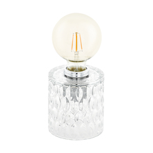Eglo 99084A - 1 LT Open Bulb Table Lamp w/Clear Textured Glass Base