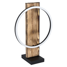 Eglo 99457A - 1 LT Integrated LED Table Lamp w/ Brushed Pine Wood finish & Black Shade