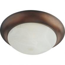 Maxim 87952MROI - Three Light Oil Rubbed Bronze Marble Glass Bowl Flush Mount