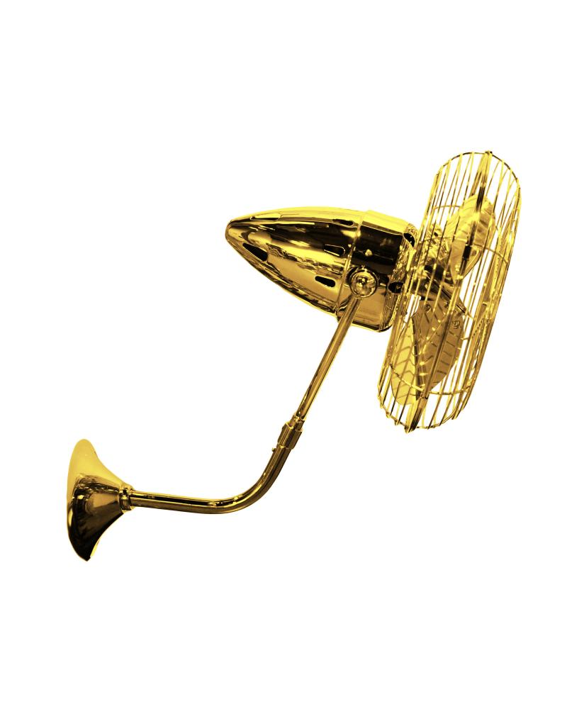Bruna Parede wall fan in Ouro (Gold) finish.