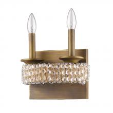 Acclaim Lighting IN41012RB - Ava 1-Light Raw Brass Sconce With Rope And Crystal Accents