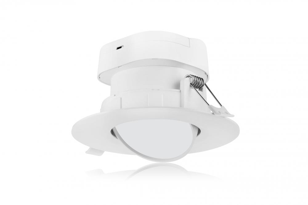 7 watt LED Direct Wire Downlight; Gimbaled; 4 inch; 3000K; 120 volt; Dimmable
