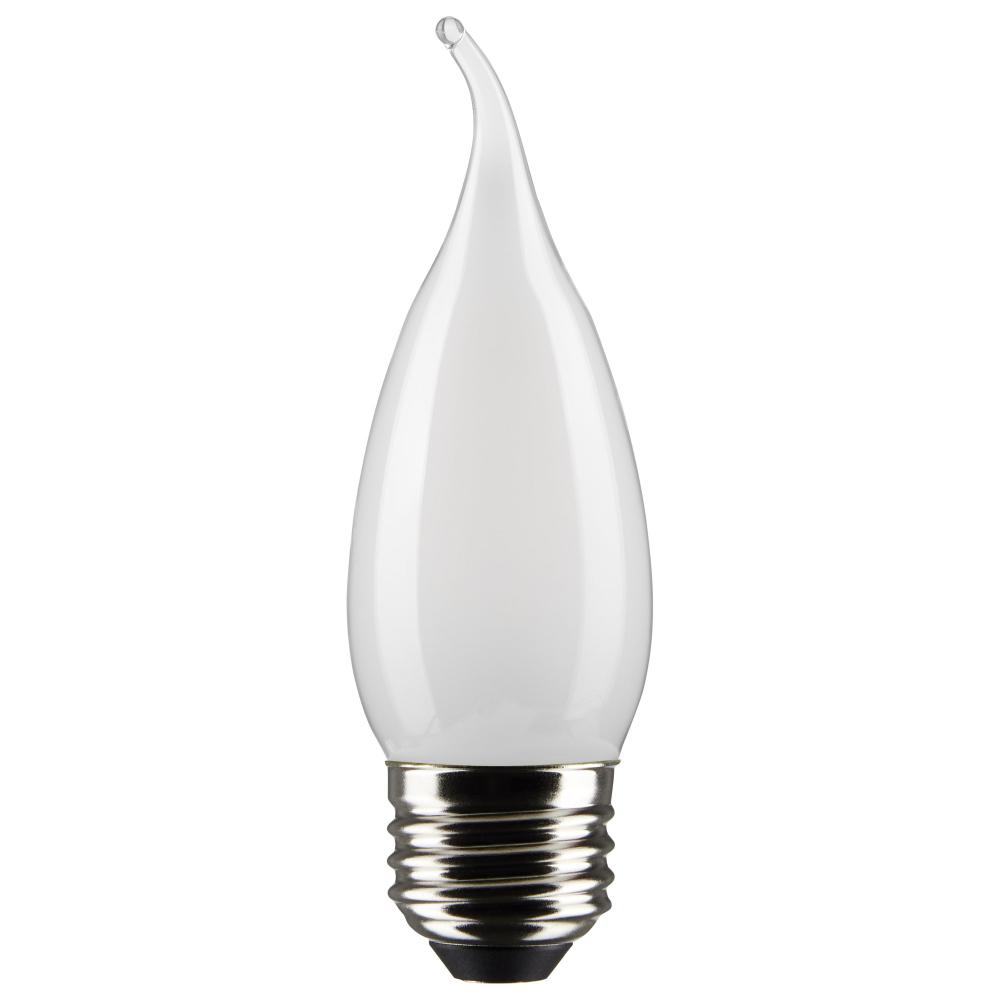 4 Watt CA10 LED; Frosted; Medium Base; 2700K; 350 Lumens; 120 Volt; 2- Pack