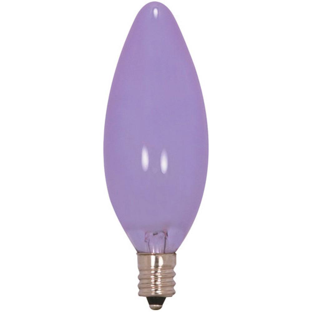 40 Watt B10 Incandescent; Full Spectrum; 2000 Average rated hours; 370 Lumens; Candelabra base; 120
