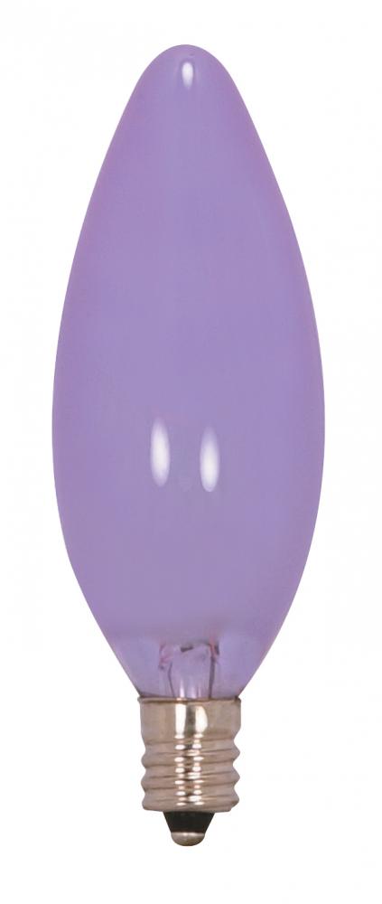 60 Watt B10 Incandescent; Full Spectrum; 2000 Average rated hours; 650 Lumens; Candelabra base; 120