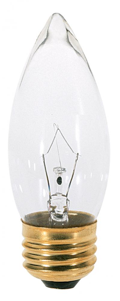 40 Watt B11 Incandescent; Clear; 1500 Average rated hours; 370 Lumens; Medium base; 120 Volt