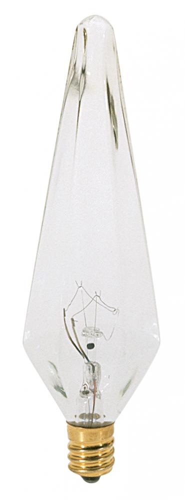 40 Watt HX10.5 Incandescent; Clear; 1500 Average rated hours; 360 Lumens; Candelabra base; 120 Volt;