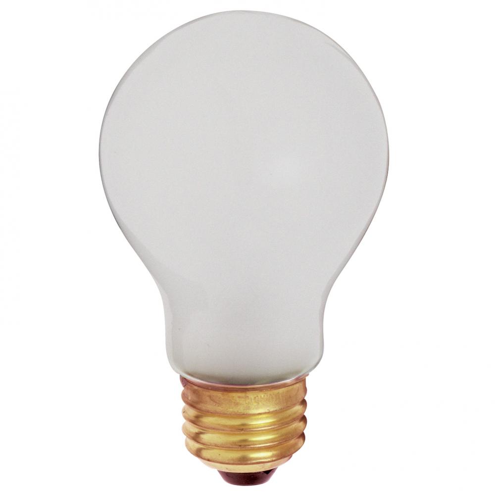 60 Watt A19 Incandescent; Frost; 5000 Average rated hours; 520 Lumens; Medium base; 130 Volt;