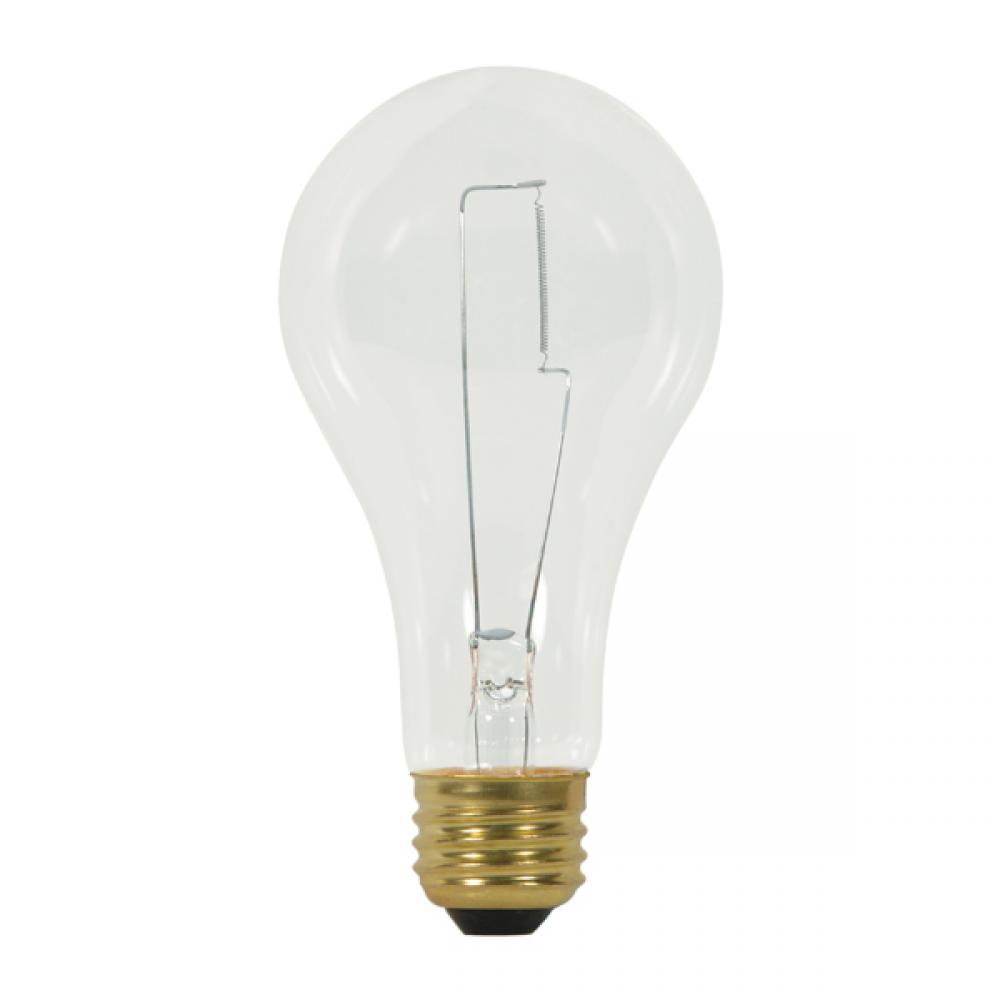 150 Watt A21 Incandescent; Clear; 750 Average rated hours; 2670 Lumens; Medium base; 120 Volt