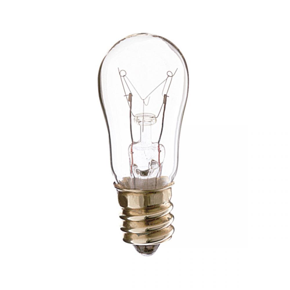 6 Watt S6 Incandescent; Clear; 1500 Average rated hours; 40 Lumens; Candelabra base; 24 Volt