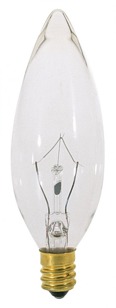 40 Watt BA9 1/2 Incandescent; Clear; 1500 Average rated hours; 370 Lumens; European base; 120 Volt;