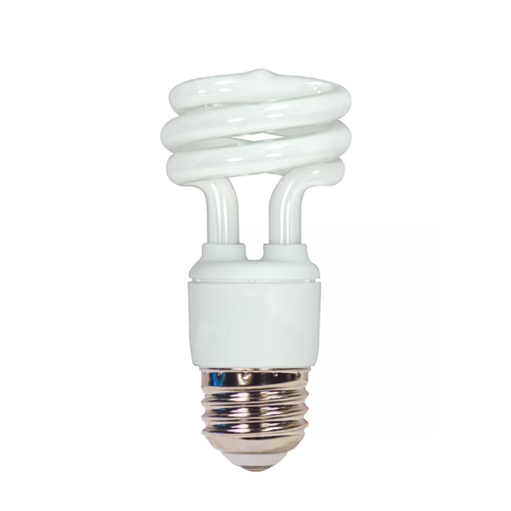 11 Watt; Mini Spiral Compact Fluorescent; 5000K; 82 CRI; Medium base; 120 Volt