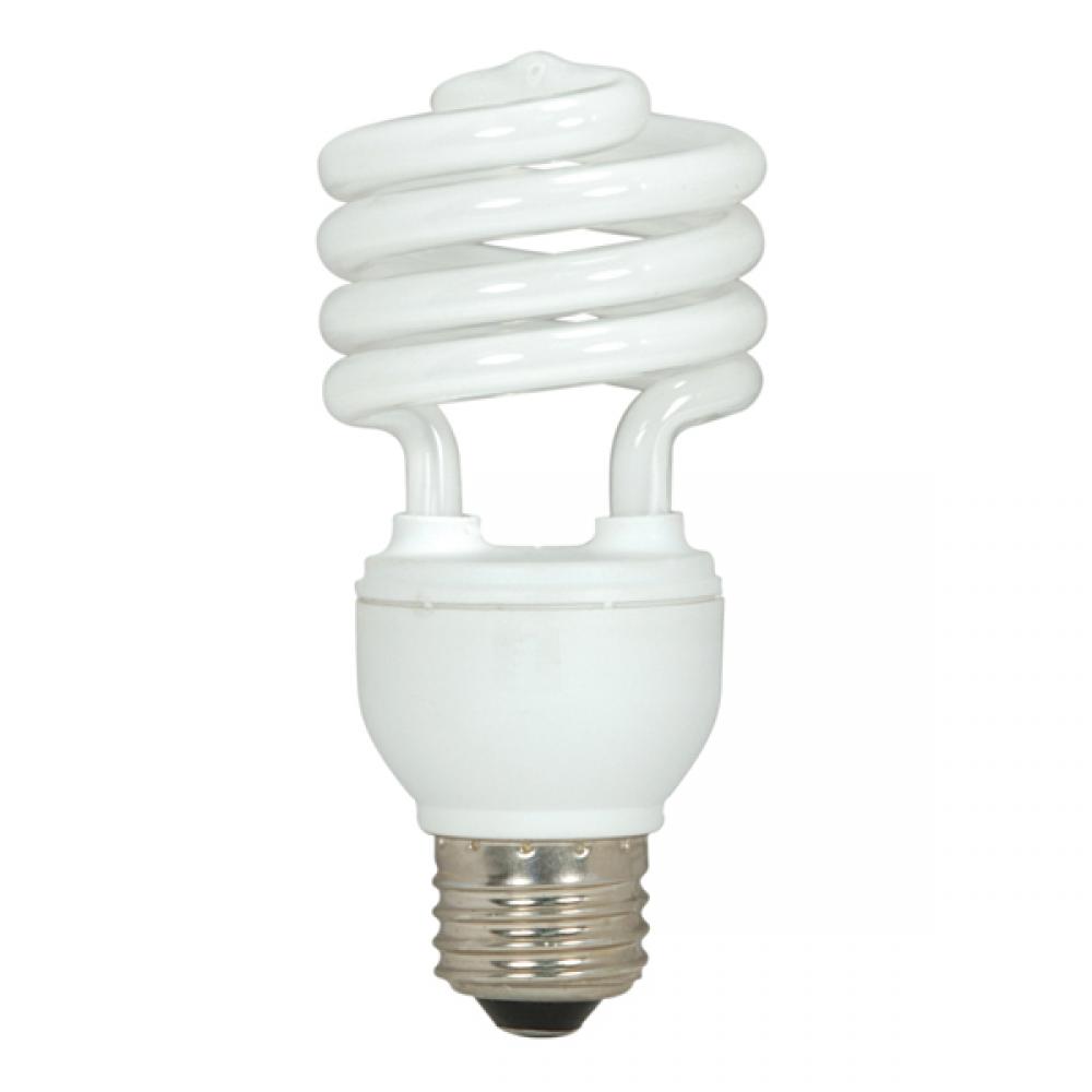 18 Watt; Mini Spiral Compact Fluorescent; 2700K; 82 CRI; Medium base; 120 Volt