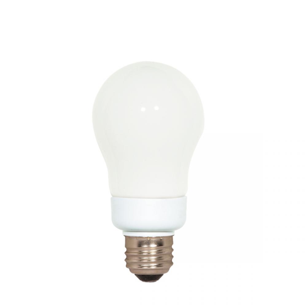 7 Watt; A19 Compact Fluorescent; 2700K; 82 CRI; Medium base; 120 Volt