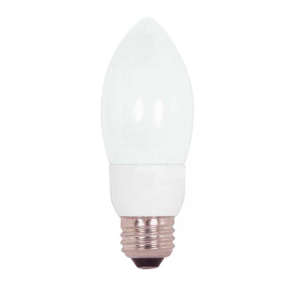7 Watt; B11 Compact Fluorescent; 5000K; 82 CRI; Medium base; 120 Volt