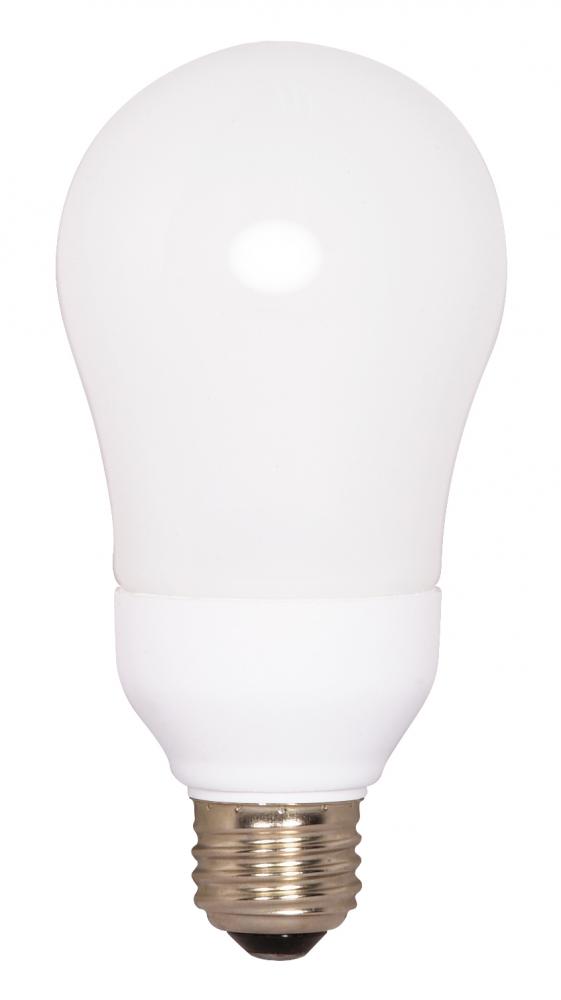 15 Watt; A19 Compact Fluorescent; 5000K; 82 CRI; Medium base; 120 Volt