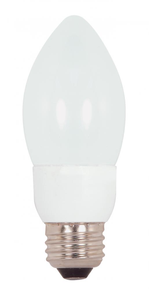 5 Watt; B11 Compact Fluorescent; 5000K; 82 CRI; Medium base; 120 Volt