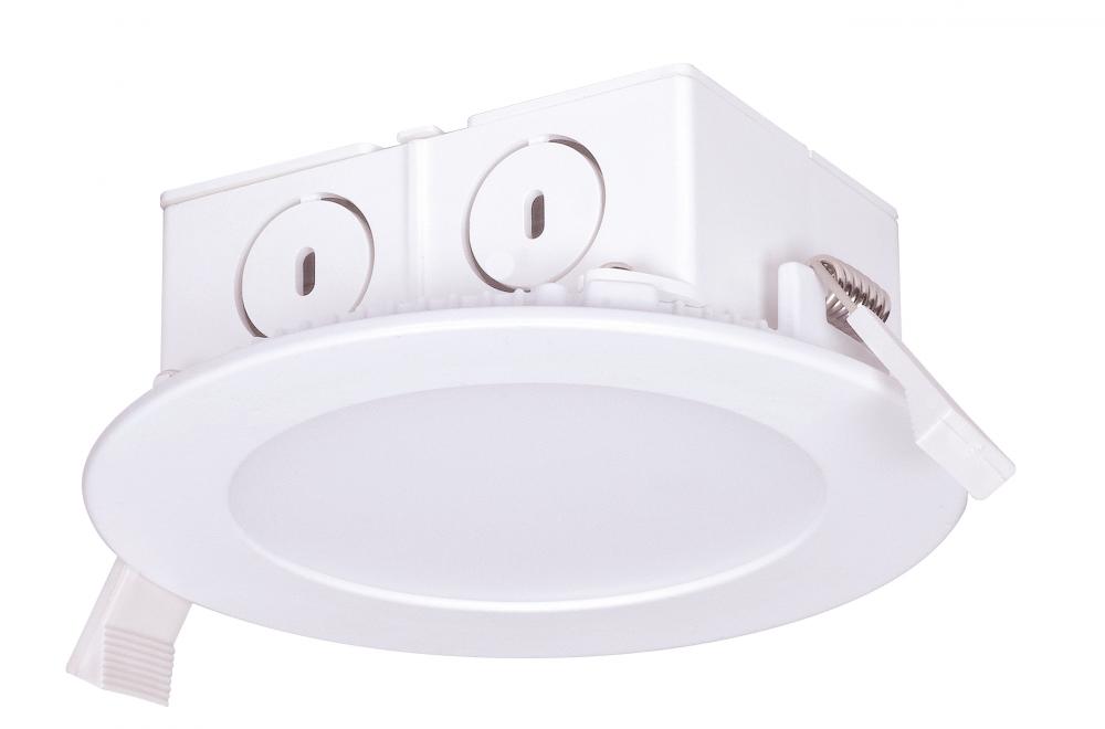 8.5 watt LED Direct Wire Downlight; Edge-lit; 4 inch; 4000K; 120 volt; Dimmable