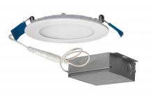 Satco Products Inc. S11600 - 10 watt LED Direct Wire Downlight; Edge-lit; 4 inch; 3000K; 120 volt; Dimmable; Round; Remote Driver